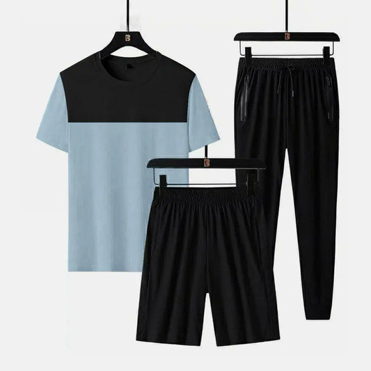 3 Pcs Men's Jersey Plain Track Suit